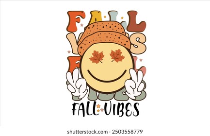 Herbst Vibes Retro PNG T-Shirt Design
