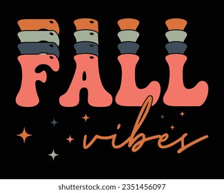 Fall Vibes Retro Svg Design,Fall Retro Design,Pumpkin Retro  Svg,Fall Sign, Autumn Retro Svg, Thanksgiving Svg,Retro Svg files for cricut, Cut File