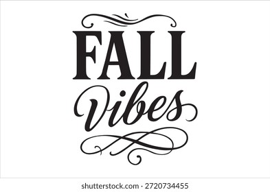 Tipografía de Fall Vibes sobre fondo blanco