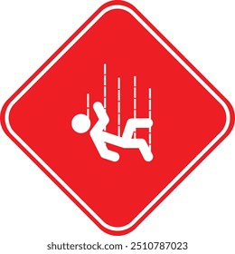 fall warning sign  falling warning sign