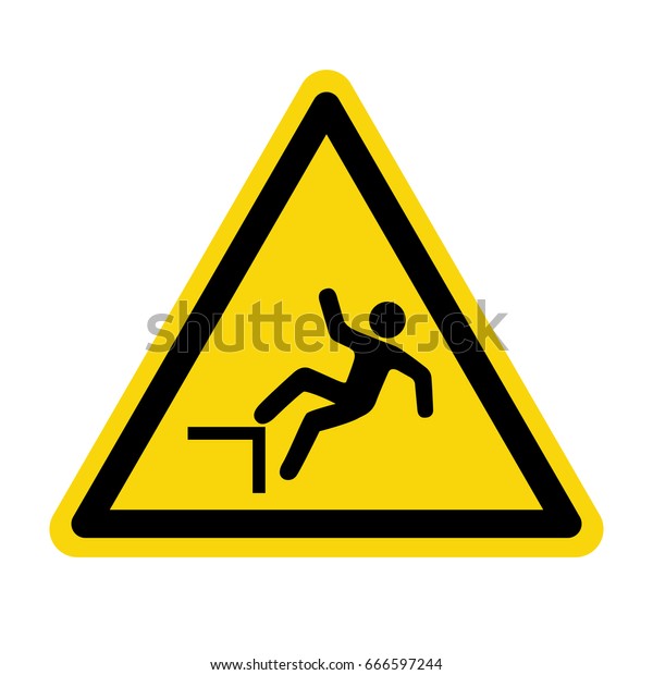 Fall Warning Sign Symbol Illustration Stock Vector (Royalty Free) 666597244