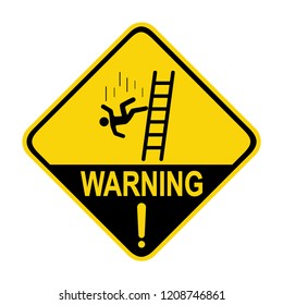 Fall warning sign. symbol, vector, illustration