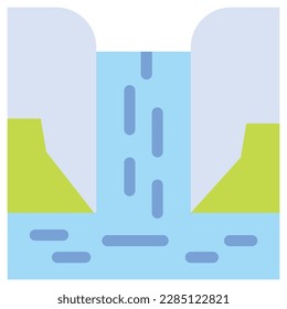 caída, agua, fondo, líquido, naturaleza, cascada, río, vector