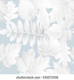 Fall Winter poster with leaves background. EPS 10 vector file included