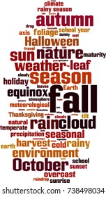 Fall word cloud concept. Vector illustration