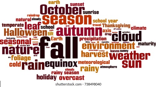 Fall word cloud concept. Vector illustration