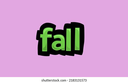 FALL writing vector design on pink background