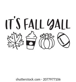 it's fall yall logo inspirational quotes typography lettering design