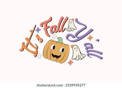 It's Fall Y'all Pumpkin EPS Design