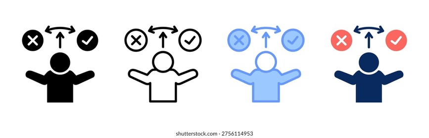 Fallback Choice icon set multiple style collection