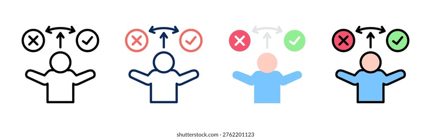 Fallback Choice icon set multiple style collection