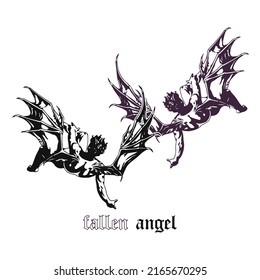 fallen angel concept vector illustration