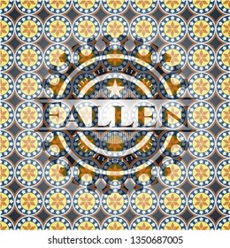 Fallen arabesque emblem. arabic decoration.