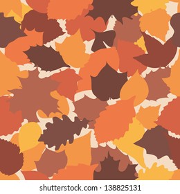 fallen autumn leaves seamless background