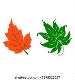 Fallen autumn leaves. Vector illustration.