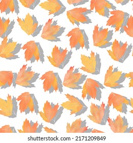 fallen autumn leaves vector pattern
