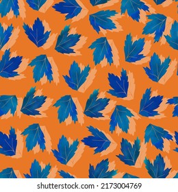 fallen autumn leaves vector pattern