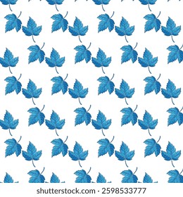 Fallen autumn leaves vector pattern