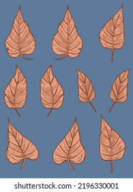 gefallene Herbstblätter, Vektorgrafik  