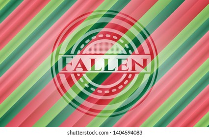 Fallen christmas style emblem. Vector Illustration. Detailed.