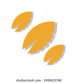 fallen dry leaves, flat vector illustration design