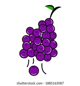 Fallen grapes from the brach