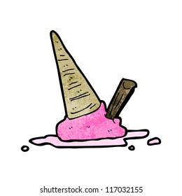 fallen ice cream cartoon