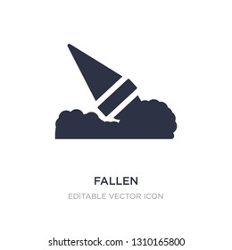 fallen icon on white background. Simple element illustration from Food concept. fallen icon symbol design.
