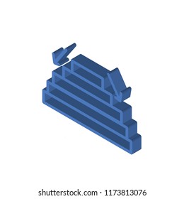 Fallen isometric left top view 3D icon