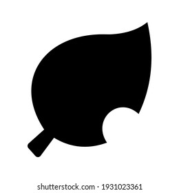 Fallen leaf icon isolated vector illustration. High quality black style vector icon