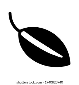 Fallen leaf icon isolated vector illustration. High quality black style vector icon