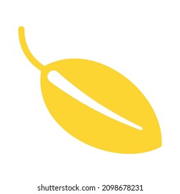 Fallen leaf icon vector isolated on white background
