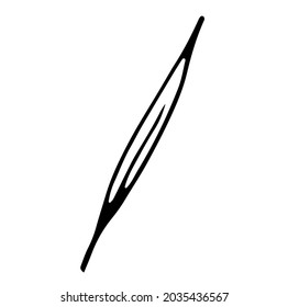 Fallen leaf, isolated vector image, hand drawn