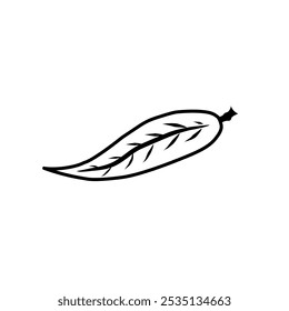 a fallen leaf with line design. eps vector illustration. leaf vector