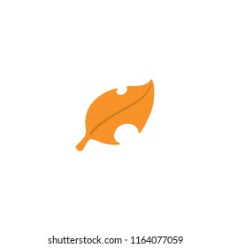 Fallen Leaf Vector Flat Icon