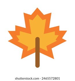 Fallen Leaf  Vector Flat Icon design