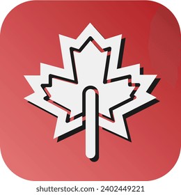 Fallen Leaf  Vector Glyph Gradient Background Icon For Personal And Commercial Use.
