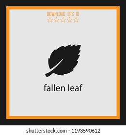 fallen leaf  vector icon