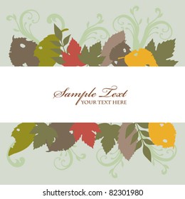 fallen leaves background frame