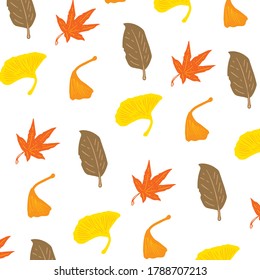 Fallen Leaves Background Wallpaper Illustration
