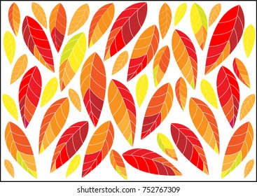 Fallen leaves pattern design. - Illustration,Autumn, Decor, Textile, Tile, Wallpaper Sample,Floral,Leaf fall,Colorful