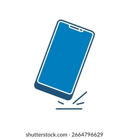 Fallen mobile phone icon vector illustration design in trendy style