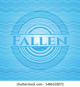  Fallen water wave representation emblem. Vector Illustration. Detailed.