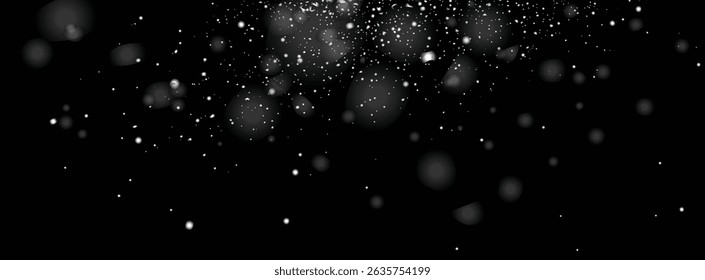 Falling abstract snowflake illustration background design