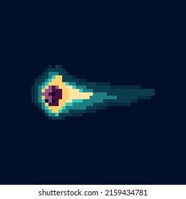 Falling Asteroid Celestial Body Fire Catastrophe Stock Vector (Royalty ...