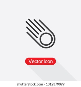 Falling Asteroid Icon Vector Illustration Eps10