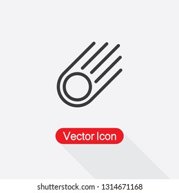 Falling Asteroid Icon Vector Illustration Eps10