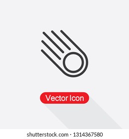 Falling Asteroid Icon Vector Illustratration Eps10