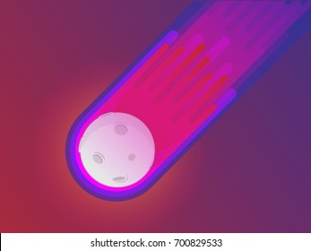 Falling Asteroid Illustration