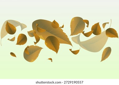 Composición de hojas otoñales caídas con tonos amarillos cálidos.